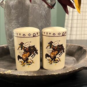 Western Cowboy Salt and Pepper Shakers